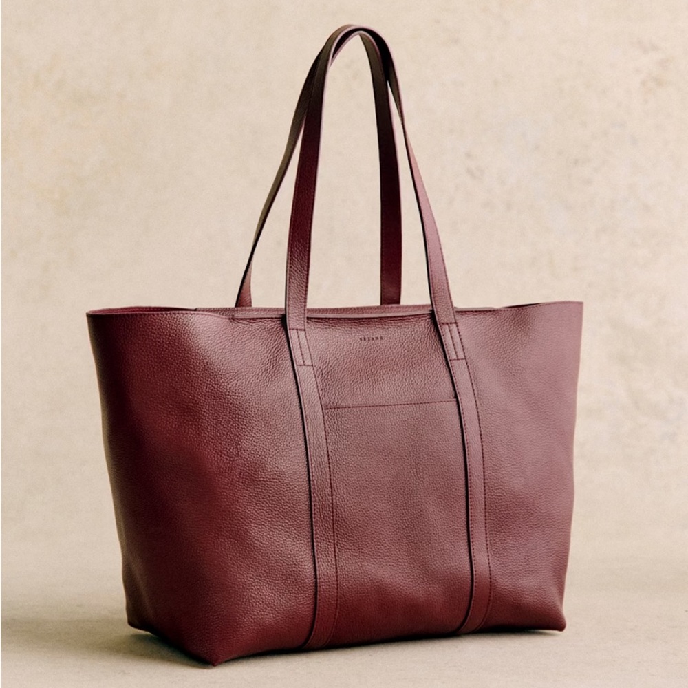 Sezane Gabin Bag - Burgundy Grained